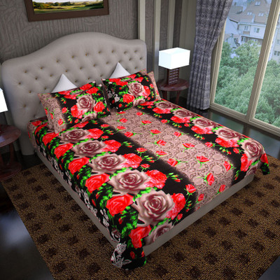 65% OFF on Graffiti Home Cotton Printed Double Bedsheet
