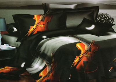 28% OFF on Zigma Collections Cotton Linen Blend Printed King Bedsheet