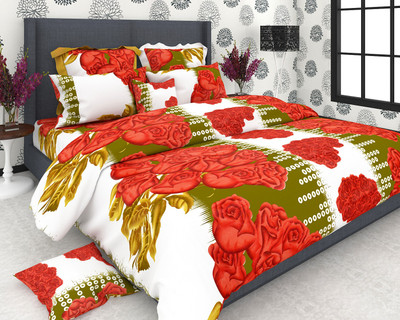 50% OFF on Divine Closet Cotton Floral Double Bedsheet