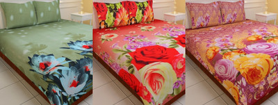 60% OFF on Carah Polyester Printed Double Bedsheet