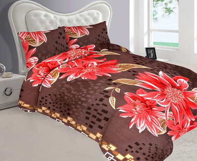 58% OFF on Buyclues Cotton Floral Double Bedsheet
