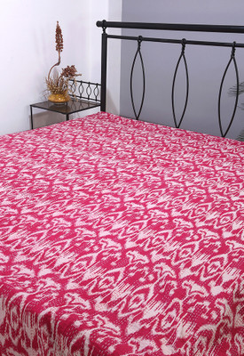 57% OFF on Rajrang Cotton Ikat Double Bedsheet 1 Bedsheet, Pink