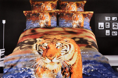 51% OFF on Valtellina Cotton Graphic King Bedsheet 1 Double Bed Sheet, 2 Pillow Covers, Brown