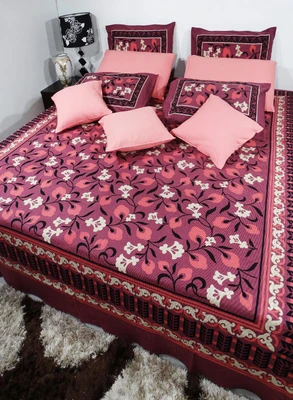 53% OFF on Heritagefabs Cotton Printed Double Bedsheet