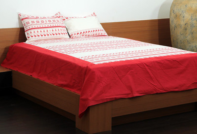 50% OFF on Flazee Cotton Batik King Bedsheet 1 BedSheet, 2Pillow Cover, Red 50% OFF on Flazee Cotton Batik King Bedsheet 1 BedSheet, 2Pillow Cover, Red