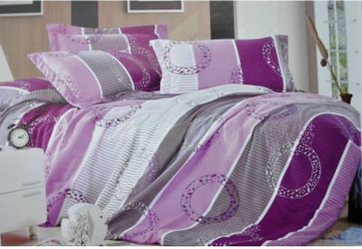 32% OFF on PHM Polycotton Geometric Double Bedsheet