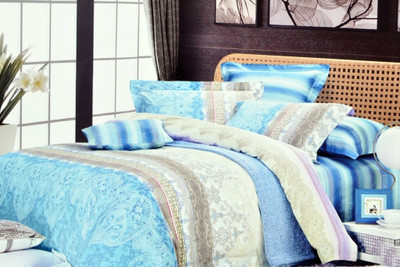55% OFF on Valtellina Cotton Abstract Double King Bedsheet