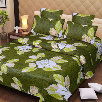 59% OFF on Iws Cotton Printed Double Bedsheet 1 Bedsheet, 2 Pillow Cover, Multicolor