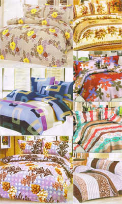 65% OFF on Z Decor Polycotton Printed Double Bedsheet