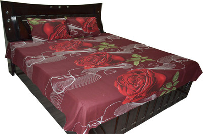 50% OFF on Fabbig Cotton Floral Double Bedsheet