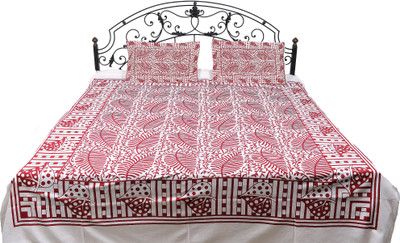 16% OFF on Exotic India Cotton Printed Double Bedsheet 1 Bedsheet, 2 Pillow Covers, Red 16% OFF on Exotic India Cotton Printed Double Bedsheet 1 Bedsheet, 2 Pillow Covers, Red