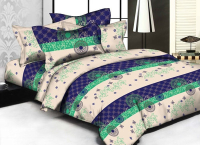 5% OFF on Weaves Cotton Abstract Double Bedsheet