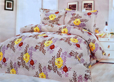 56% OFF on Onze Polycotton Printed Double Bedsheet