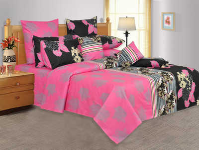 35% OFF on Salona Bichona Cotton Floral Double Bedsheet 1 Double Bedsheet, 2 Pillow covers, Pink 35% OFF on Salona Bichona Cotton Floral Double Bedsheet 1 Double Bedsheet, 2 Pillow covers, Pink