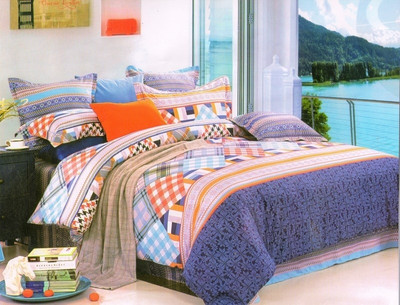 55% OFF on Solitaire Cotton Checkered Double Bedsheet