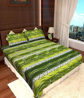 64% OFF on Homefab India Cotton Floral Double Bedsheet