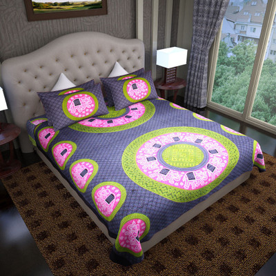 67% OFF on Graffiti Home Cotton Printed Double Bedsheet