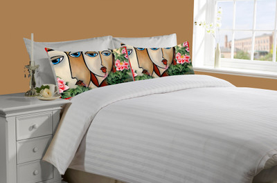 62% OFF on meSleep Cotton Striped Double Bedsheet