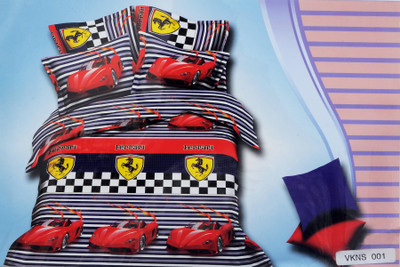 31% OFF on Emporio Cotton Self Design King Bedsheet 1 Bedsheet, 2 Pillow Covers, Multicolor