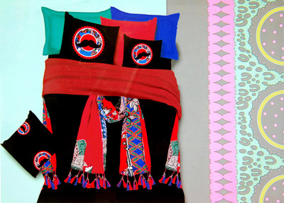 84% OFF on Cherry Berry Cotton Linen Blend Printed Double Fitted Bedsheet