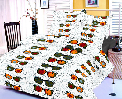 36% OFF on Satcap Cotton Abstract Double Fitted Bedsheet