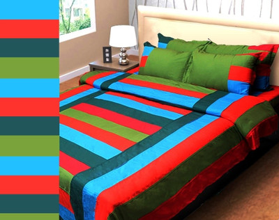 37% OFF on Lullabies By Sukuma Cotton Geometric King Bedsheet