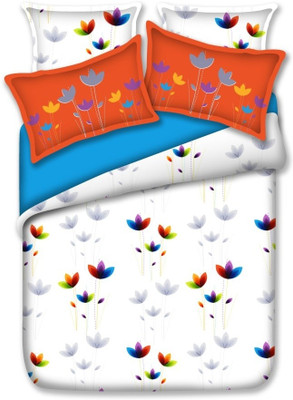 30% OFF on Birla Century Cotton Floral Double King Bedsheet