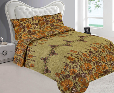 57% OFF on Metro Living Cotton Floral Double Bedsheet