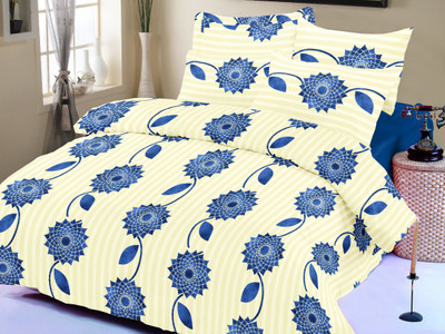 25% OFF on Caps Satin Floral Double Bedsheet
