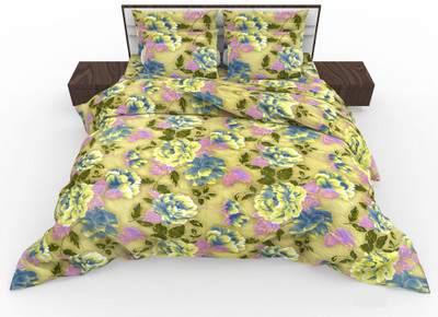 Divine Closet Cotton Floral Double Bedsheet