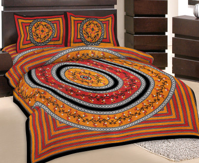 42% OFF on Rangasthali Cotton Printed Double Bedsheet