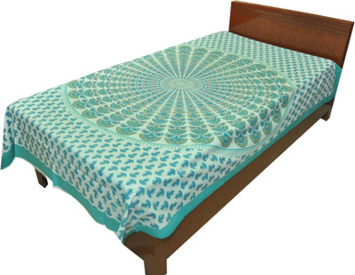60% OFF on RajLaxmi Cotton Checkered Single Bedsheet