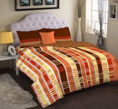 Portico New York Cotton Abstract King Bedsheet 1 Bed Sheet, 2 Pillow Covers, Multicolor Portico New York Cotton Abstract King Bedsheet 1 Bed Sheet, 2 Pillow Covers, Multicolor