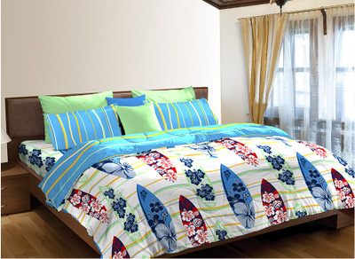 27% OFF on Home Expression USA Cotton Printed Single Bedsheet 1 Bedsheet, 1 Pillow Cover, White||Blue||Red 27% OFF on Home Expression USA Cotton Printed Single Bedsheet 1 Bedsheet, 1 Pillow Cover, White||Blue||Red
