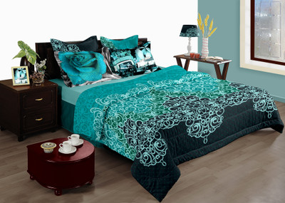 20% OFF on Raymond Cotton Printed Double Bedsheet 1 Bedsheet, 4 Pillow Cover, Multicolor