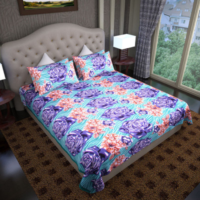 64% OFF on Graffiti Home Cotton Floral Double Bedsheet