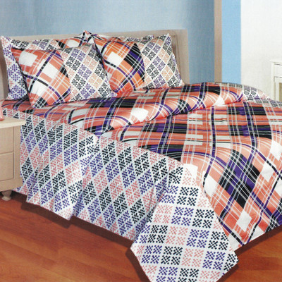 40% OFF on Looms of India Cotton Double Bedsheet 1 Bedsheet, 2 Pillow Covers, Multicolor