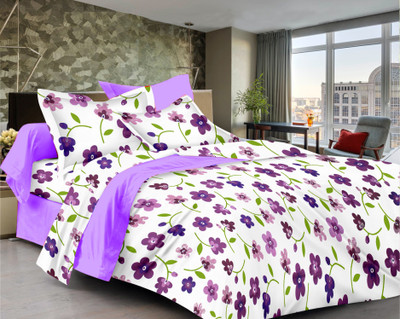 70% OFF on Ahmedabad Cotton Cotton Floral Single Bedsheet 1 Single Bedsheet & 1 Pillow Cover, White, Purple, Green 70% OFF on Ahmedabad Cotton Cotton Floral Single Bedsheet 1 Single Bedsheet & 1 Pillow Cover, White, Purple, Green