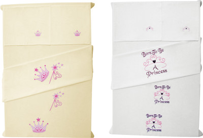 34% OFF on Baby Rap Cotton Embroidered Crib Bedsheet
