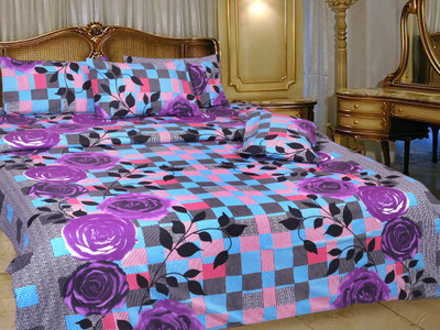 68% OFF on Z Decor Cotton Floral Double Bedsheet