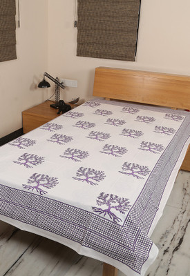57% OFF on Rajrang Cotton Abstract Single Bedsheet 1 Bedsheet, Purple, White