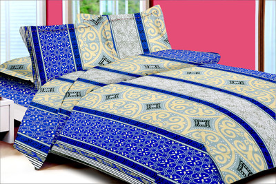 65% OFF on Urban Style Cotton Abstract Double Bedsheet 1 Bedsheet, 2 Pillow cover, Multicolor