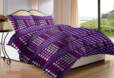 48% OFF on Aalidhra Techtex Cotton Polka Double Bedsheet