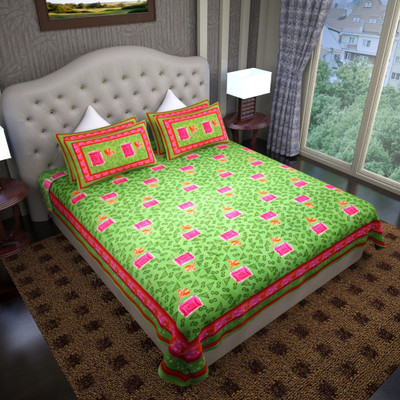 64% OFF on Graffiti Home Cotton Printed Queen Bedsheet