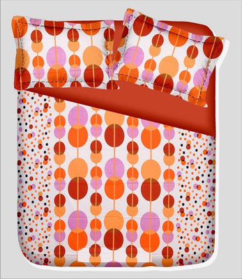 14% OFF on RR Textile House Cotton, Satin Printed Double Bedsheet 1 Bedsheet, 2 PillowCover, Red