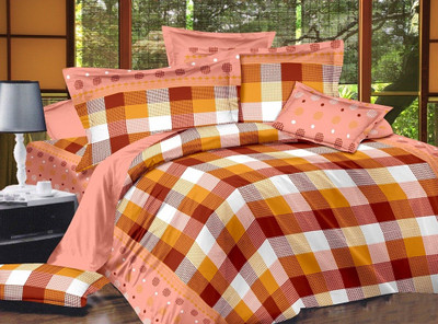 32% OFF on Zigma Collections Cotton Checkered King Bedsheet