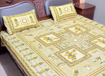 32% OFF on DFR Cotton Printed Double Bedsheet