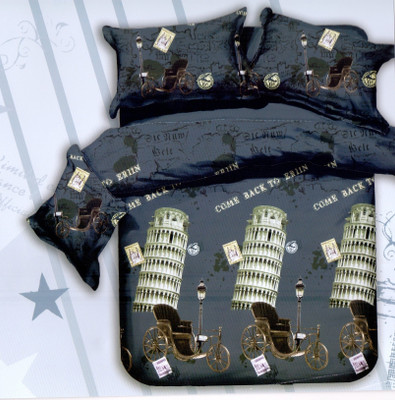 28% OFF on Ross Luxury Living Polyester Printed Double Bedsheet