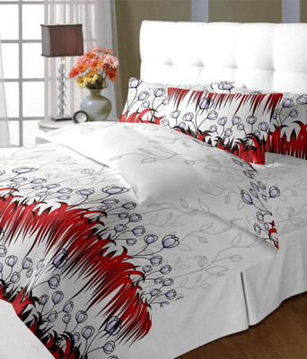 19% OFF on Blush Cotton Printed Double Bedsheet