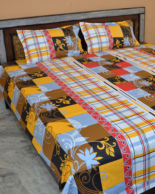 55% OFF on Famacart Cotton Printed Double King Bedsheet